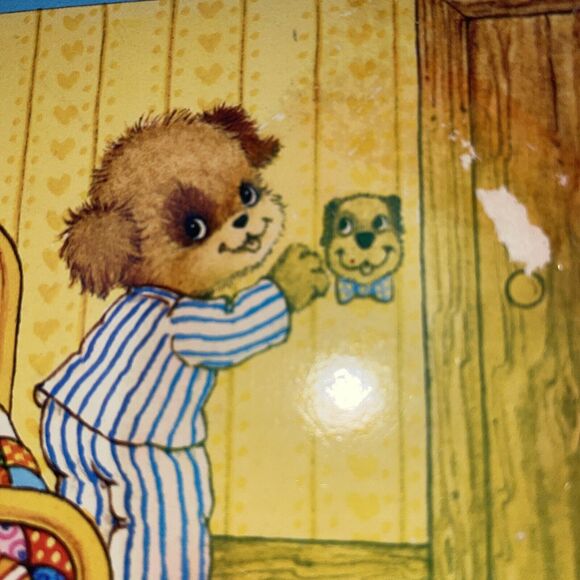 Light Switch Cover White and Grey dog Avon Playful Pups 1981 original box - Picture 8 of 11